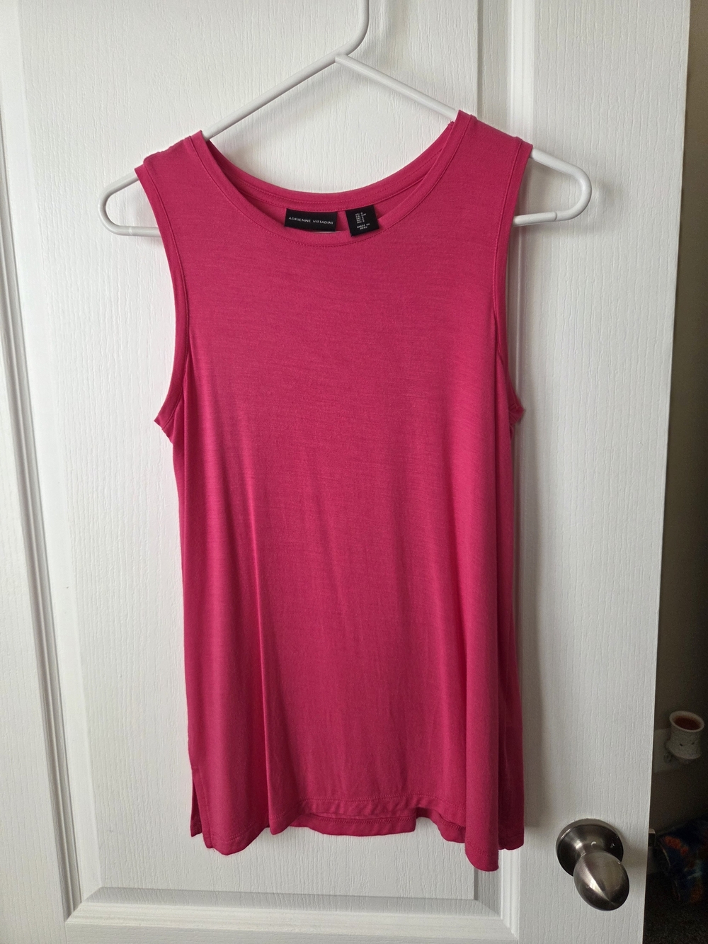 Adrienne Vittadini pink Sleeveless Scoop Neck Tank